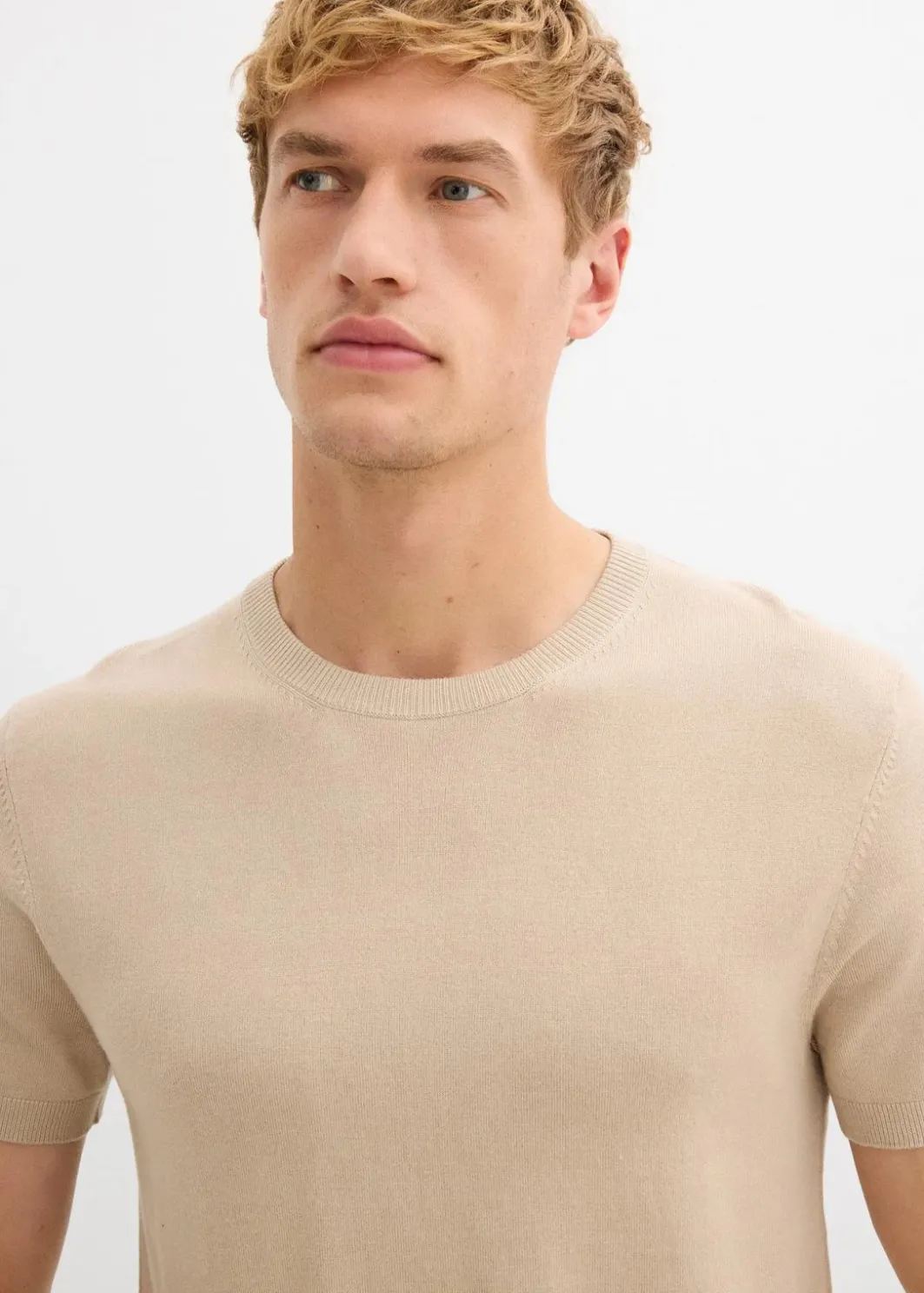 Herren bonprix Große Größen|Shirts & Polos|Gestricktes T-Shirt
