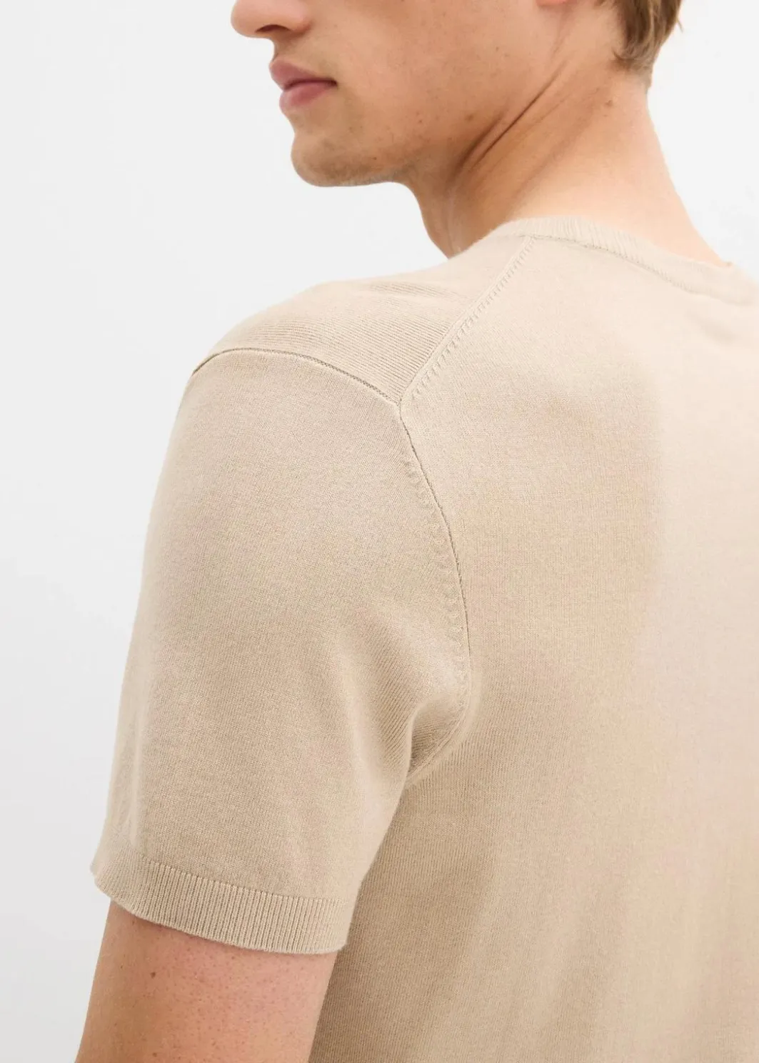Herren bonprix Große Größen|Shirts & Polos|Gestricktes T-Shirt