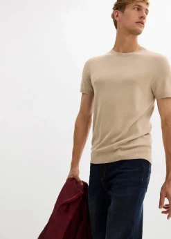 Herren bonprix Große Größen|Shirts & Polos|Gestricktes T-Shirt