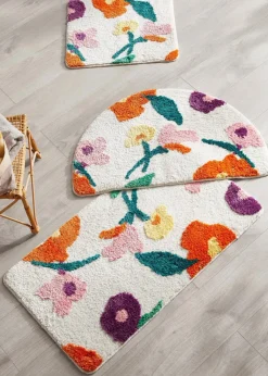 Outlet Getuftete Badematte mit em floralem Design Badematten