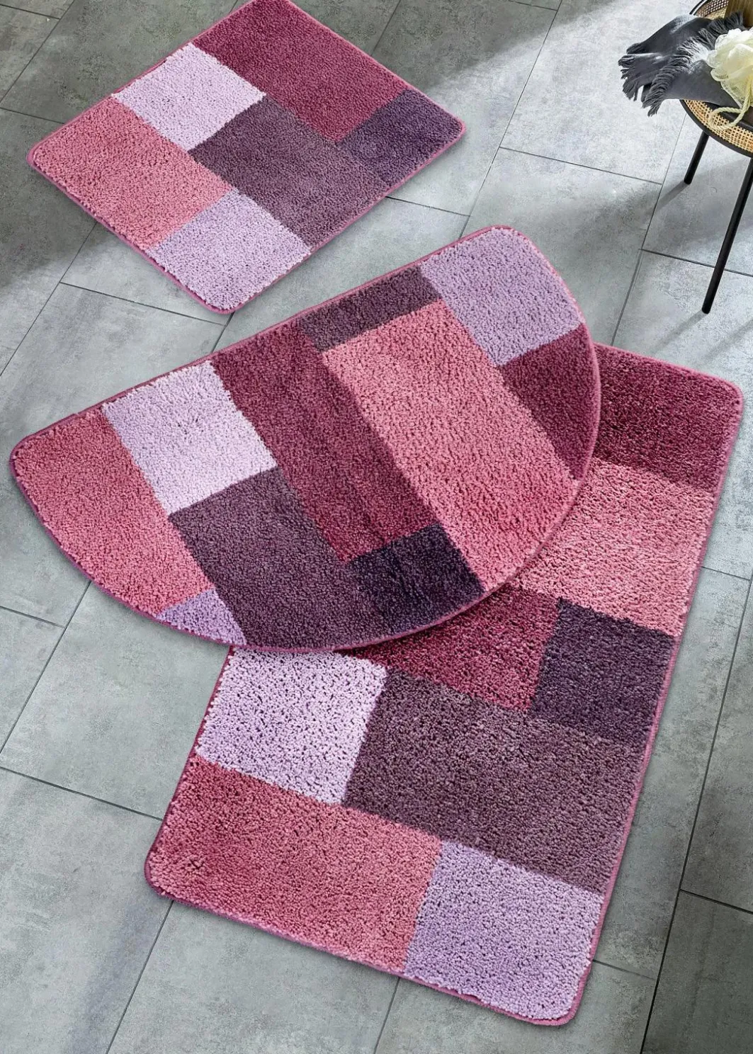 bonprix Badematten|Getuftete Badematte mit Pastell- Farben