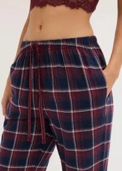 Clearance Gewebte Pyjamahose aus Flanell mit Geschenktasche Damen Wäsche·Nachtwäsche|Nachtwäsche
