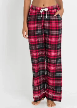 Discount Gewebte Pyjamahose aus Flanell Damen Wäsche·Nachtwäsche|Nachtwäsche