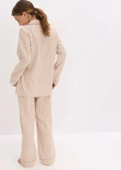Damen bonprix Nachtwäsche|Wäsche·Nachtwäsche|Gewebter Flanell Pyjama mit Geschenktasche