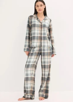 Outlet Gewebter Flanell Pyjama mit Glitzergarn und Geschenktasche Damen Wäsche·Nachtwäsche|Nachtwäsche