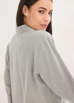 Clearance Gewebter Flanell Pyjama mit Fischgrätmuster Damen Wäsche·Nachtwäsche|Nachtwäsche