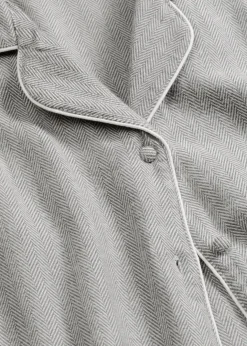 Clearance Gewebter Flanell Pyjama mit Fischgrätmuster Damen Wäsche·Nachtwäsche|Nachtwäsche