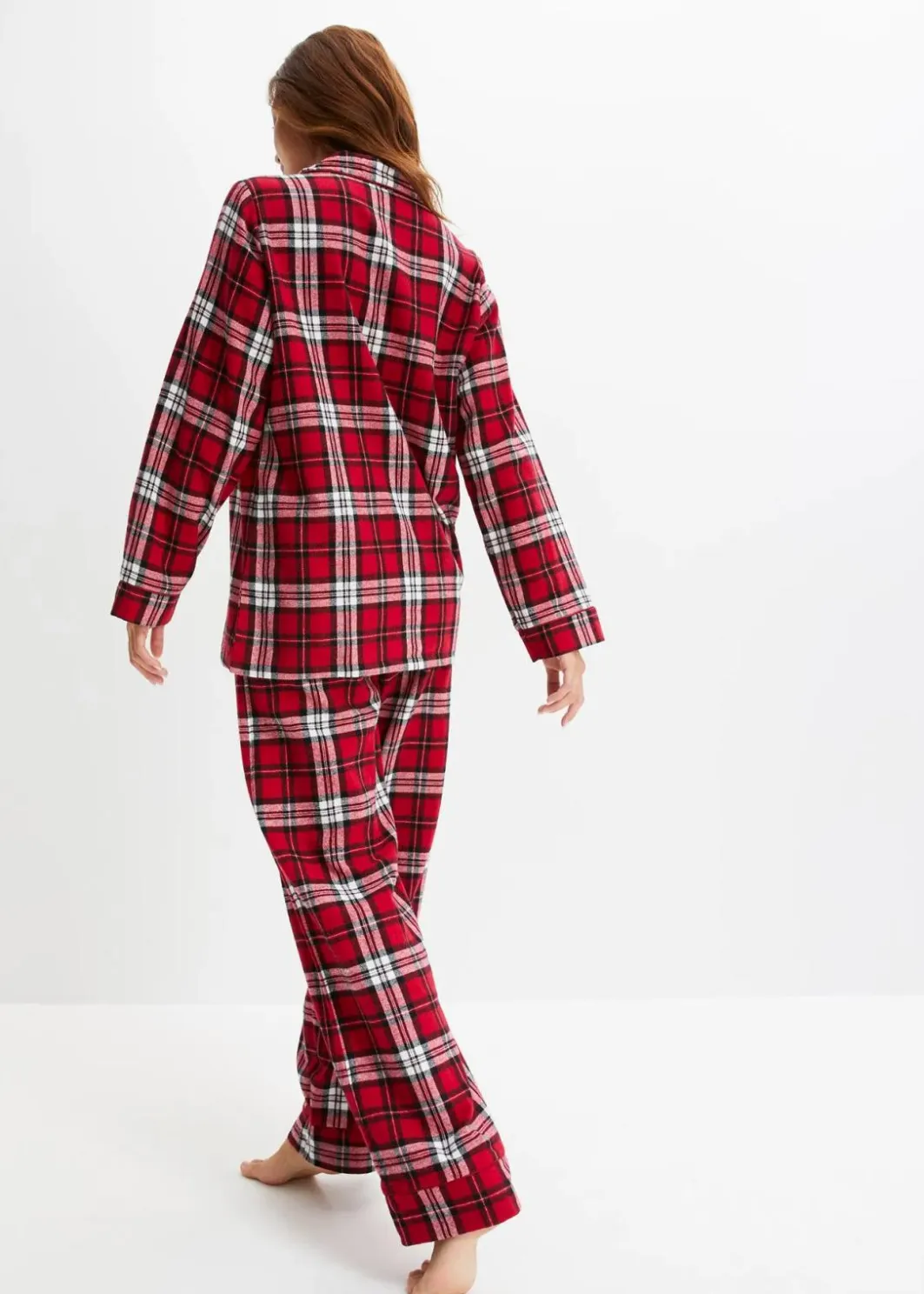 Online Gewebter Pyjama aus Flanell Damen Wäsche·Nachtwäsche|Nachtwäsche