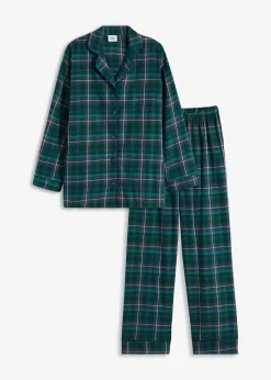 Outlet Gewebter Pyjama aus Flanell Damen Wäsche·Nachtwäsche|Nachtwäsche