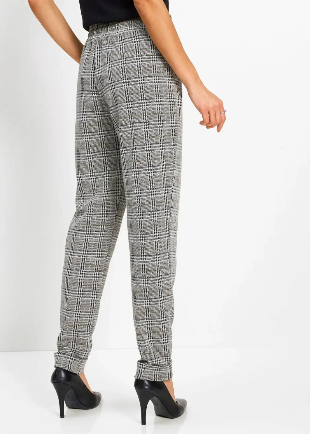 Outlet Glencheck-Schlupfhose Damen Kurzgrößen|Bekleidung·Kleider