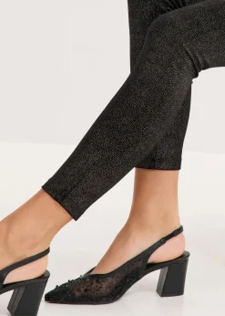 Damen bonprix Hosen|Bekleidung·Kleider|Glitzer Leggings aus Samt