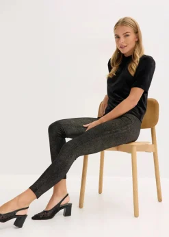 Damen bonprix Hosen|Bekleidung·Kleider|Glitzer Leggings aus Samt