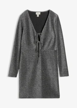 Outlet Glitzerndes Minikleid mit Schleifendetail Damen Bekleidung·Pullover & Strickjacken|Kleider