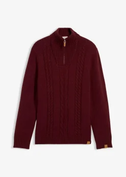 Best Grobstrick Troyer Pullover mit Zopfmuster Herren Pullover & Strickjacken|Basics