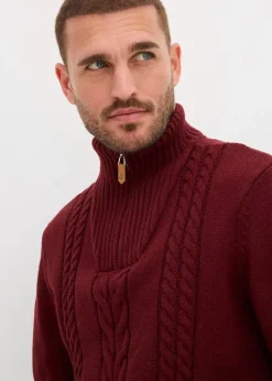 Best Grobstrick Troyer Pullover mit Zopfmuster Herren Pullover & Strickjacken|Basics