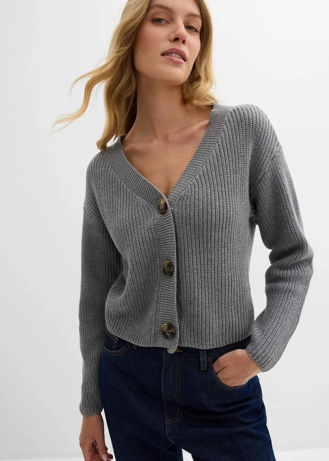 Online Grobstrickjacke aus reiner Baumwolle Damen Bekleidung·Umstandsmode|Strickmode