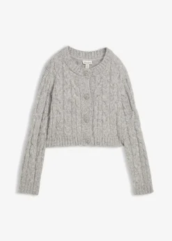 Outlet Grobstrickjacke aus weichem Woll-Mix Damen Strickmode|Pullover & Strickjacken