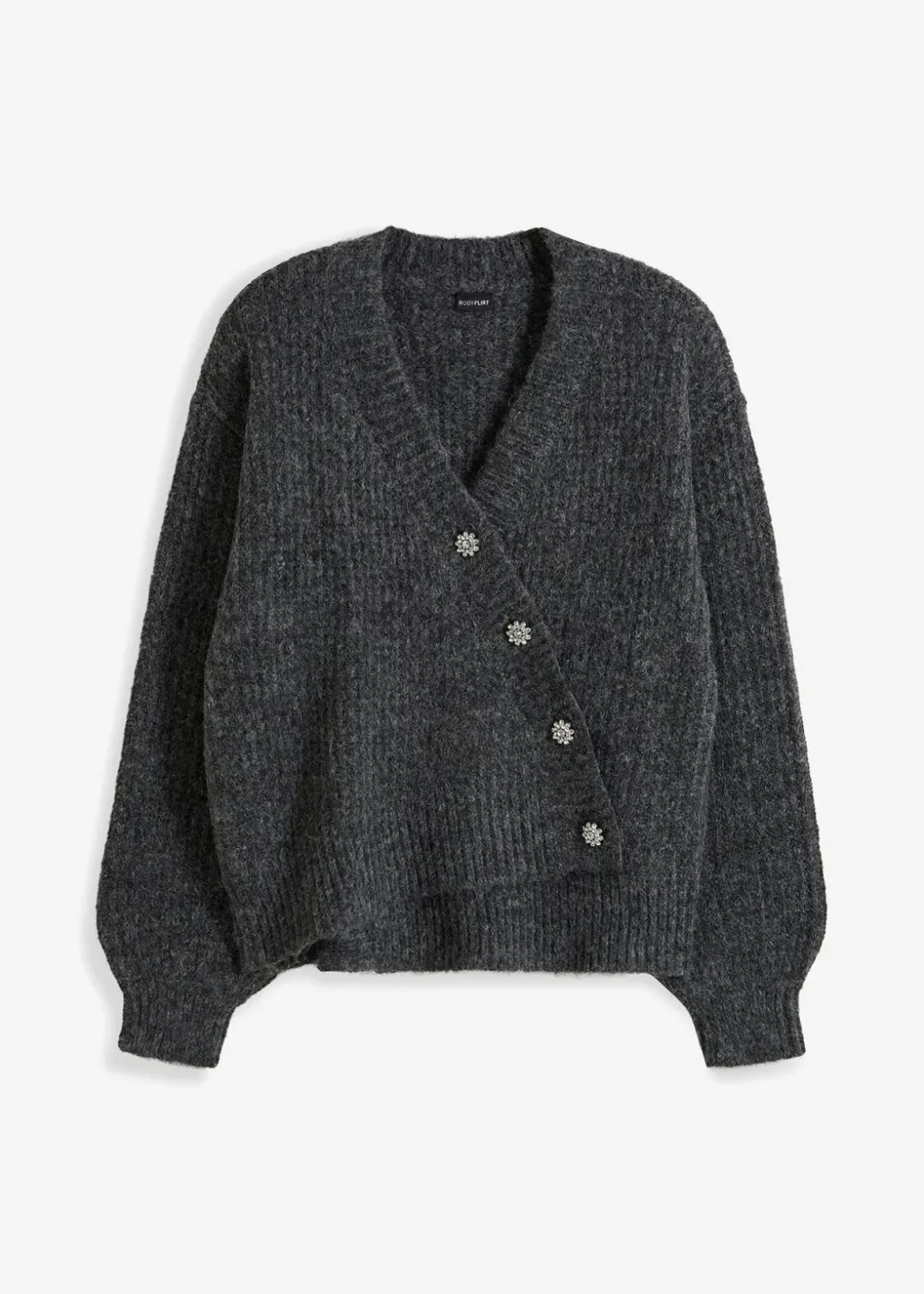 Damen bonprix Pullover & Strickjacken|Strickmode|Grobstrickjacke aus weichem Wollmix