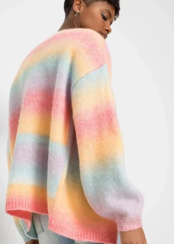 Online Grobstrickjacke aus weichem Woll-Mix Damen Bekleidung·Umstandsmode|Strickmode