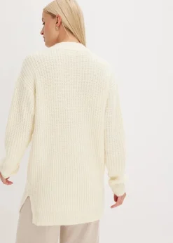 Damen bonprix Bekleidung·Jeans|Pullover & Strickjacken|Grobstrickjacke aus weichem Wollmix
