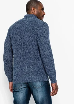 Herren bonprix Große Größen|Pullover & Strickjacken|Grobstrickjacke mit Rippstruktur aus weichem Baumwollmix