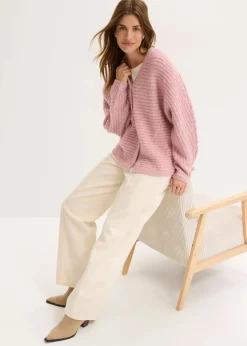 Sale Grobstrickjacke mit Wollanteil Damen Strickmode|Pullover & Strickjacken