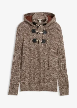 Clearance Grobstrick-Kapuzenpullover mit Baumwolle Herren Große Größen|Pullover & Strickjacken