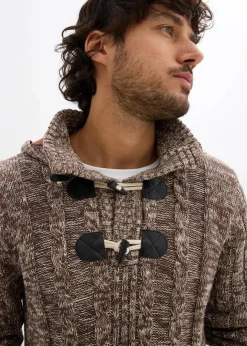 Clearance Grobstrick-Kapuzenpullover mit Baumwolle Herren Große Größen|Pullover & Strickjacken