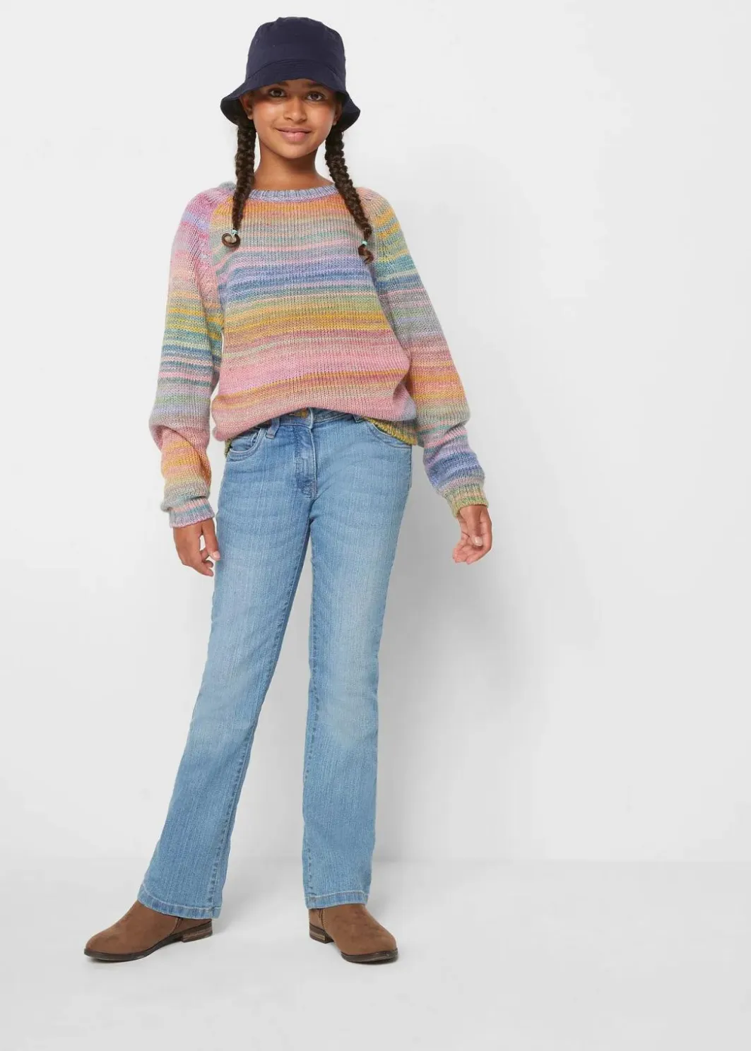 Hot Grobstrick-Pullover Kinder Mädchen 9-16 Jahre·Sweat & Strick