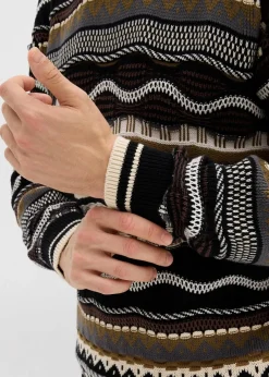 Outlet Grobstrick-Pullover aus reiner Baumwolle Herren Große Größen|Pullover & Strickjacken