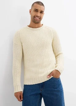Herren bonprix Große Größen|Pullover & Strickjacken|Grobstrick-Pullover aus weichem Baumwollmix
