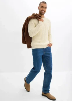 Herren bonprix Große Größen|Pullover & Strickjacken|Grobstrick-Pullover aus weichem Baumwollmix