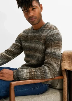 Clearance Grobstrick-Pullover in Querstreifen Herren Große Größen|Pullover & Strickjacken