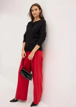 Damen bonprix Pullover & Strickjacken|Strickmode|Grobstrick-Pullover mit Bindelösung