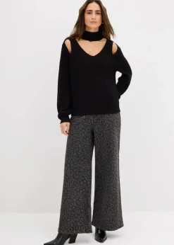 Best Grobstrick-Pullover mit Cut-Outs Damen Strickmode|Pullover & Strickjacken