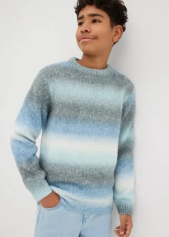 Kinder bonprix Jungen 9-16 Jahre·Bademode|Jungen 9-16 Jahre·Sweat & Strick|Grobstrick-Pullover mit Farbverlauf