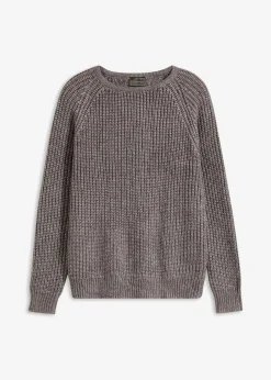 Damen bonprix Pullover & Strickjacken|Strickmode|Grobstrickpullover mit Glanzgarn