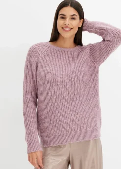 Damen bonprix Bekleidung·Umstandsmode|Bekleidung·Jeans|Grobstrickpullover mit Glanzgarn