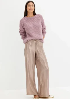Damen bonprix Bekleidung·Umstandsmode|Bekleidung·Jeans|Grobstrickpullover mit Glanzgarn