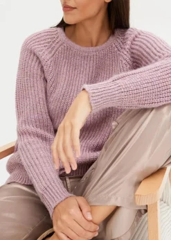 Damen bonprix Bekleidung·Umstandsmode|Bekleidung·Jeans|Grobstrickpullover mit Glanzgarn