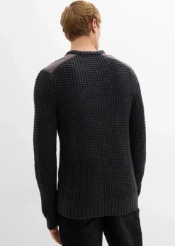 Grobstrick-Pullover mit Pattentasche Herren Große Größen|Pullover & Strickjacken