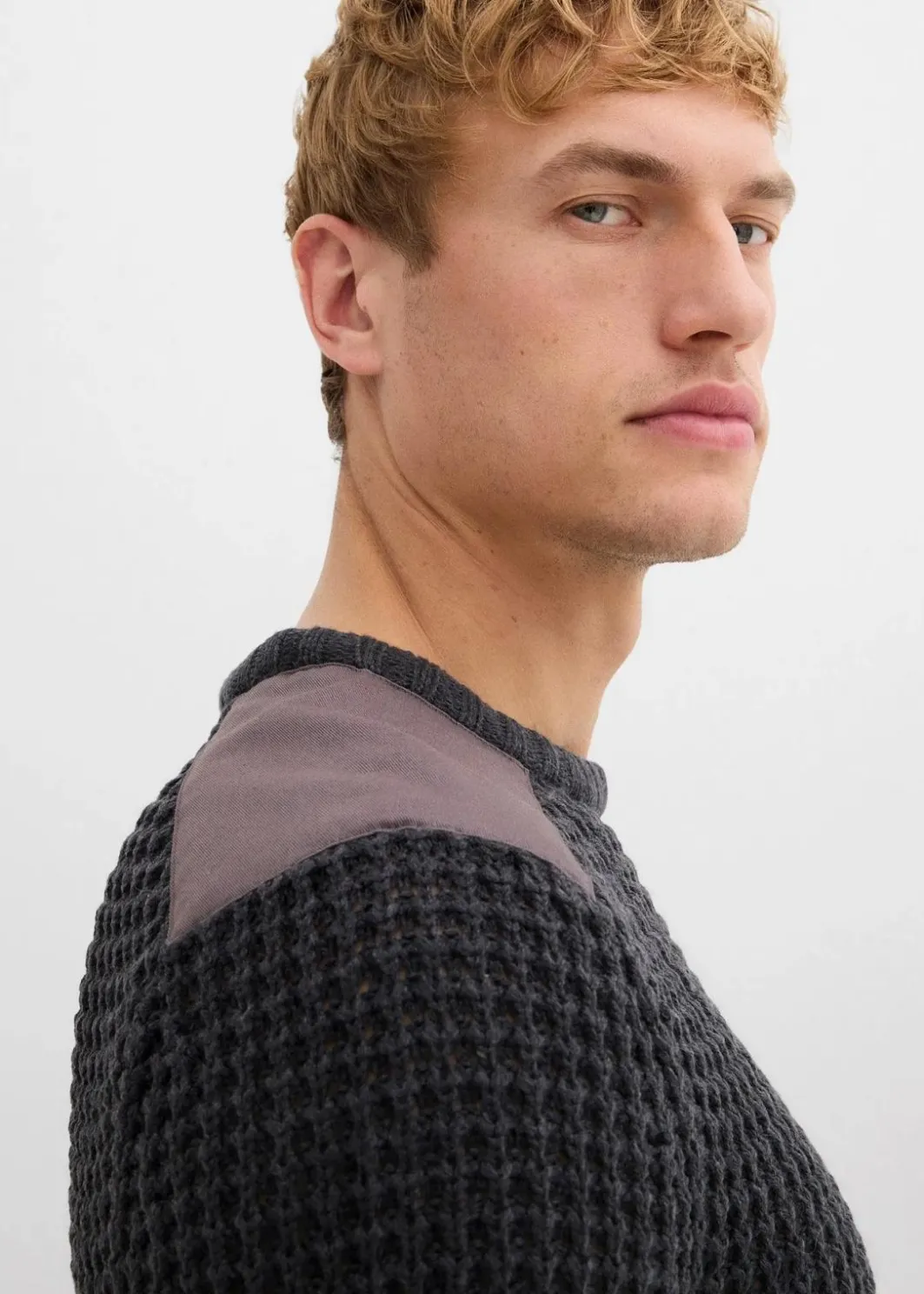 Grobstrick-Pullover mit Pattentasche Herren Große Größen|Pullover & Strickjacken