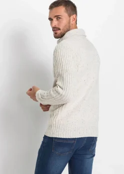 Discount Grobstrick-Pullover mit Schalkragen Herren Große Größen|Pullover & Strickjacken