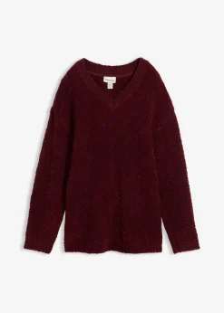 Damen bonprix Bekleidung·Umstandsmode|Strickmode|Grobstrick-Pullover mit V-Ausschnitt