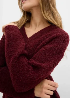 Damen bonprix Bekleidung·Umstandsmode|Strickmode|Grobstrick-Pullover mit V-Ausschnitt