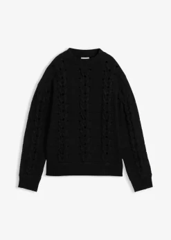 Damen bonprix Bekleidung·Umstandsmode|Strickmode|Grobstrick-Pullover mit Zopfmuster