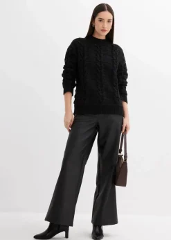 Damen bonprix Bekleidung·Umstandsmode|Strickmode|Grobstrick-Pullover mit Zopfmuster