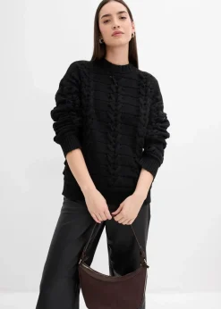 Damen bonprix Bekleidung·Umstandsmode|Strickmode|Grobstrick-Pullover mit Zopfmuster