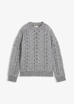 Damen bonprix Bekleidung·Umstandsmode|Strickmode|Grobstrick-Pullover mit Zopfmuster