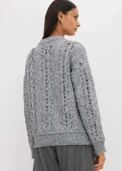 Damen bonprix Bekleidung·Umstandsmode|Strickmode|Grobstrick-Pullover mit Zopfmuster